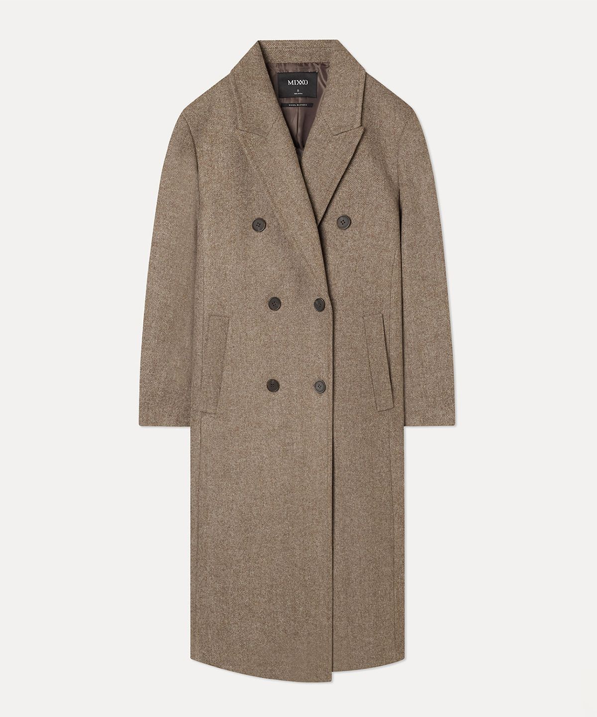 미쏘(MIXXO) 울 혼방 더블 롱코트_MIWJHG112B