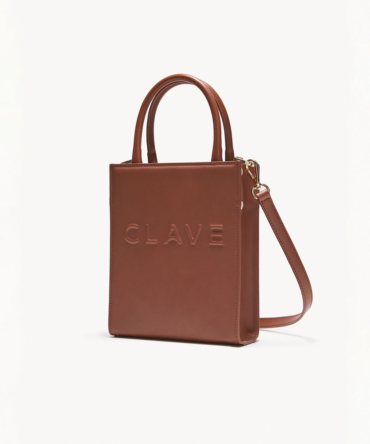 끌라베(CLAVE) 실비 스몰 탄 크로스백 (SYLVIE Small Tan Cross Bag)