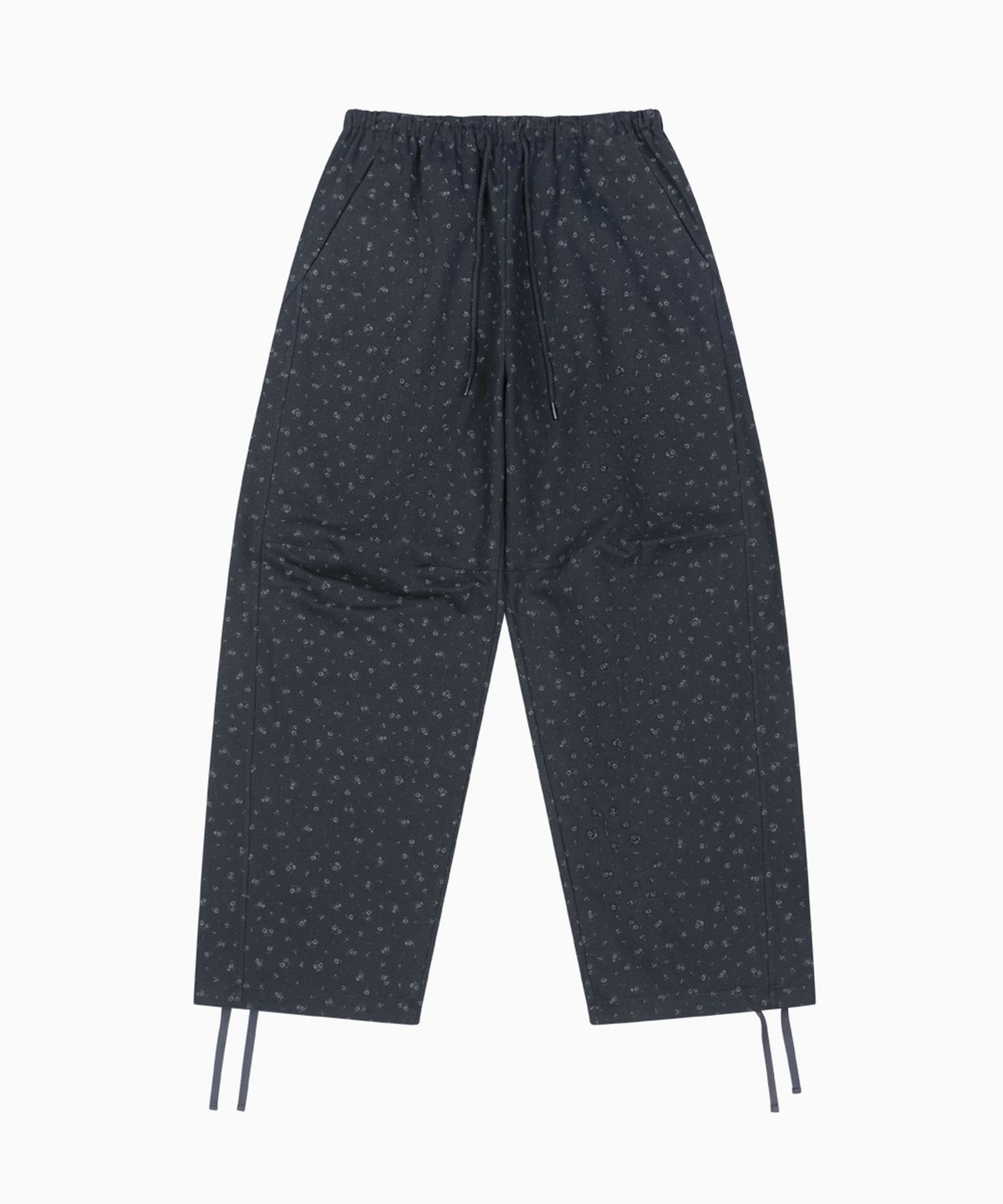 오헤시오(OHESHIO) WIDE BANDING PANTS, FLORAL NAVY