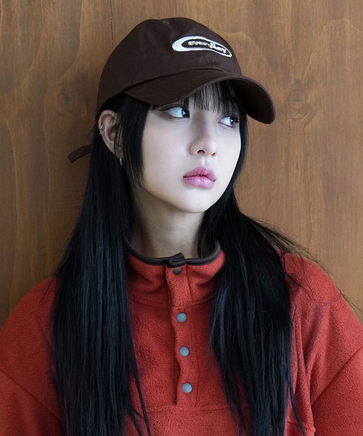 에브리시(EVERYASY) 서클 캐주얼 볼캡 (브라운)