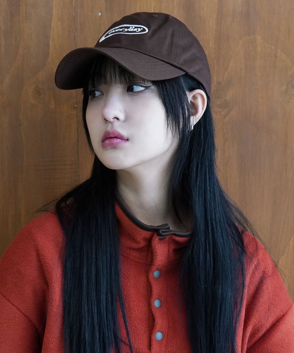 에브리시(EVERYASY) 서클 캐주얼 볼캡 (브라운)