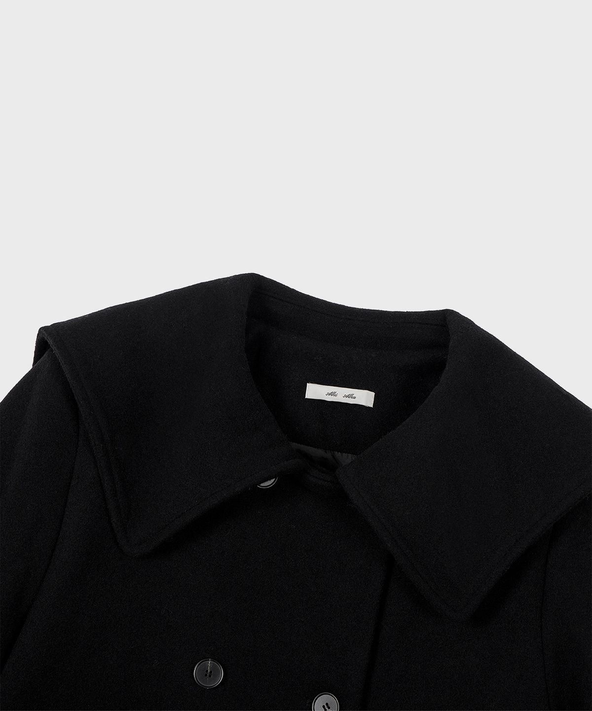 알키알카(ALKI ALKA) Sailor Half Coat (Black)