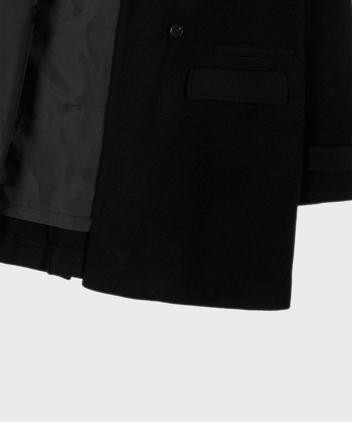 알키알카(ALKI ALKA) Sailor Half Coat (Black)