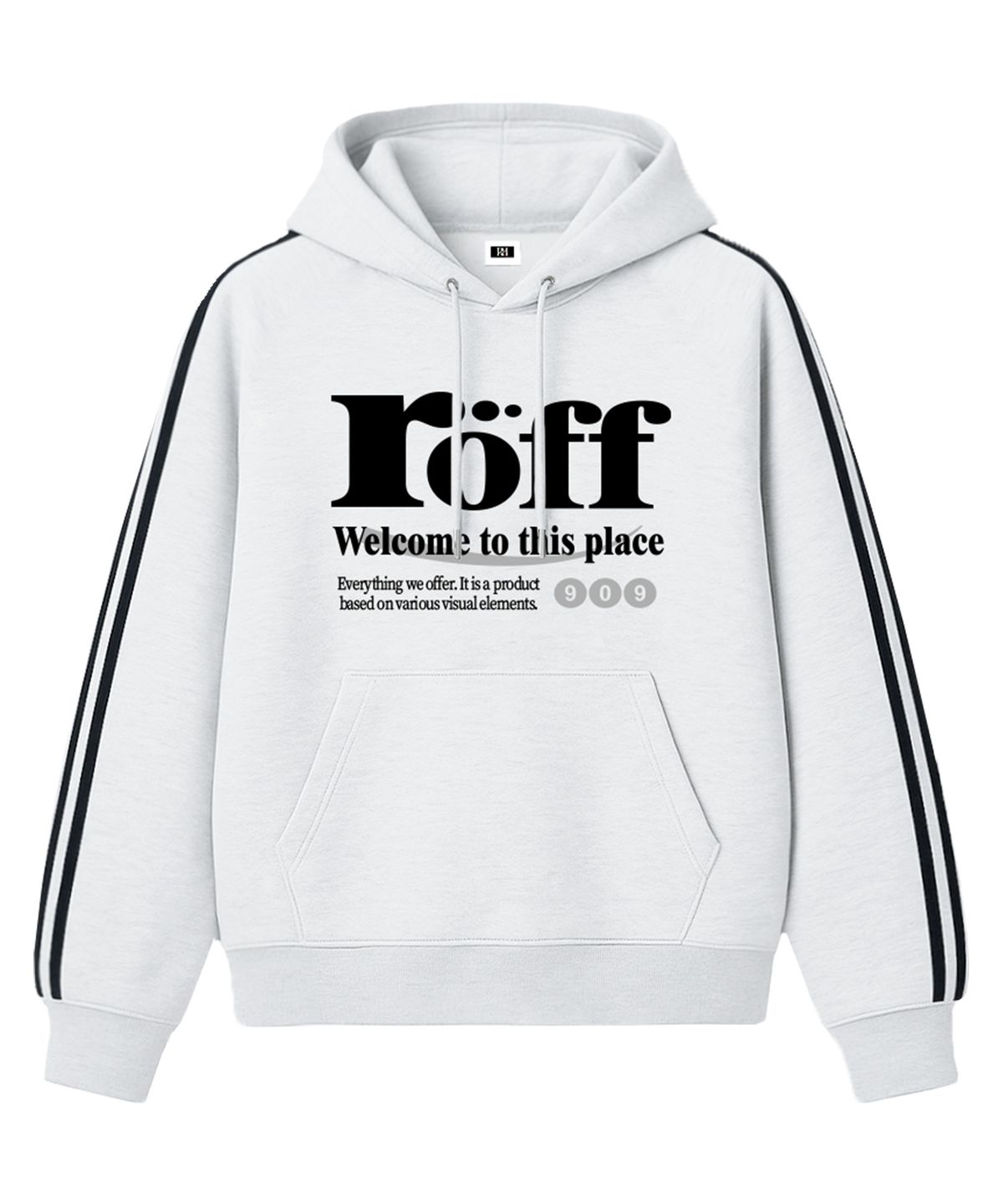 랜덤오프(RANDOMOFF) RÖFF TYPE PLAY TRACK OVER FIT HOODIE (3color)