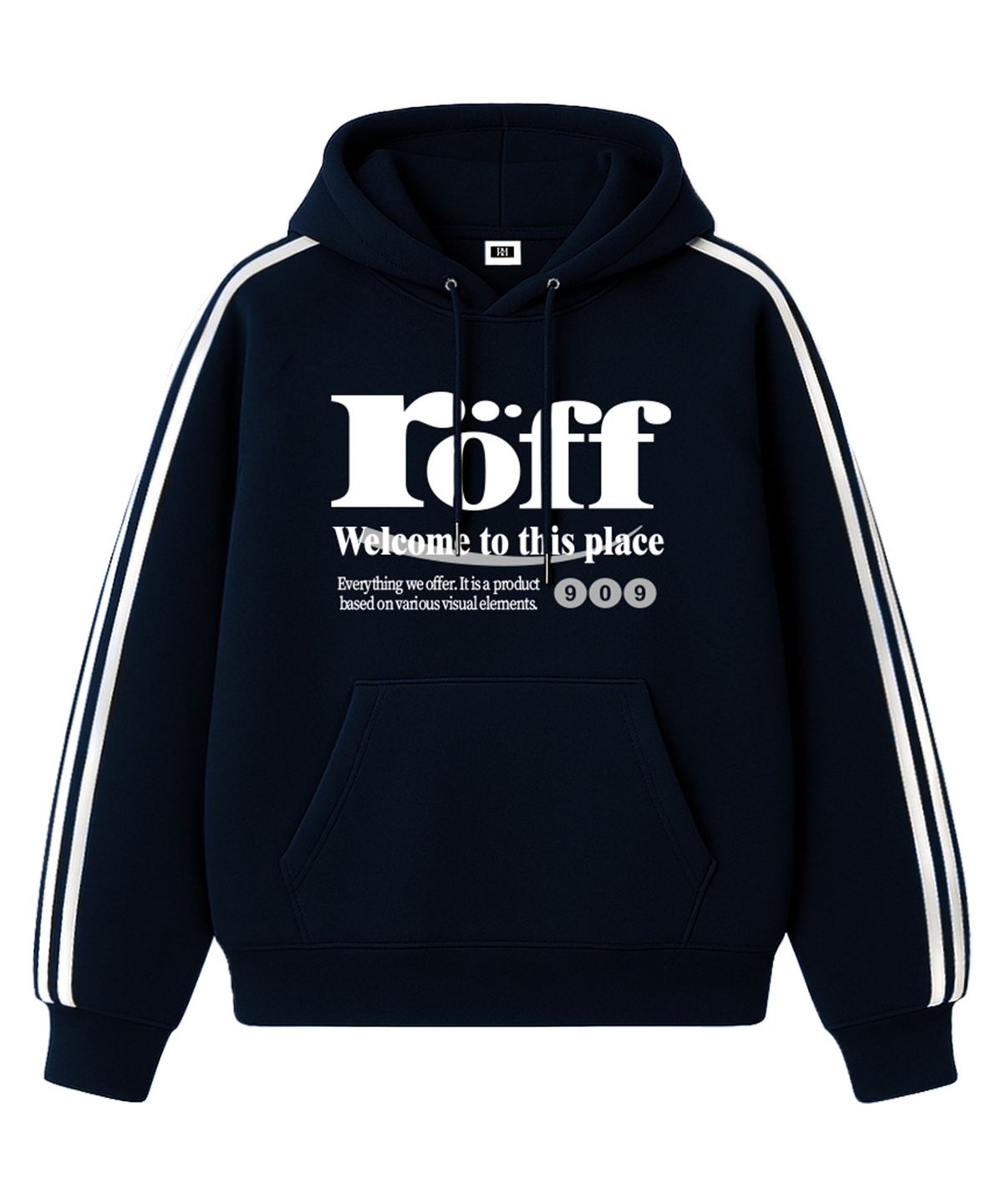 랜덤오프(RANDOMOFF) RÖFF TYPE PLAY TRACK OVER FIT HOODIE (3color)