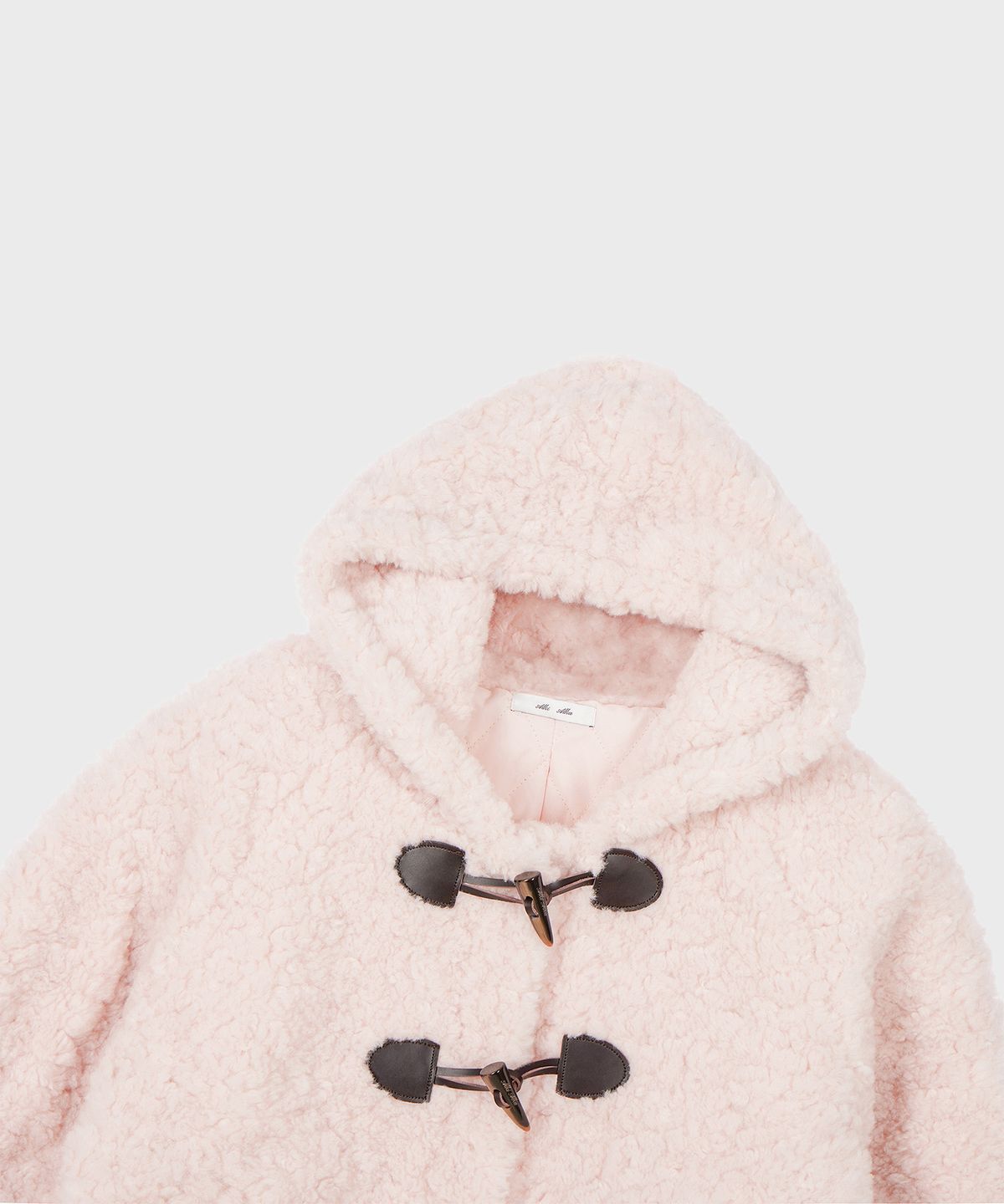 알키알카(ALKI ALKA) Fur Hoodie Jacket (Light Pink)