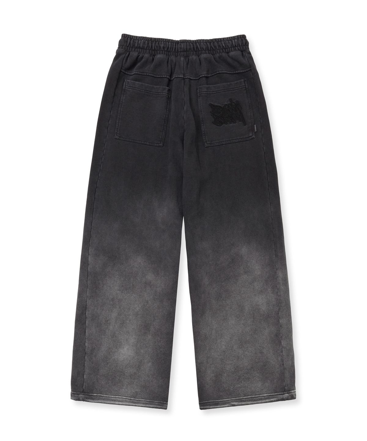 브라운브레스(BROWNBREATH) GRADATION WASHED SWEAT PANTS - BLACK