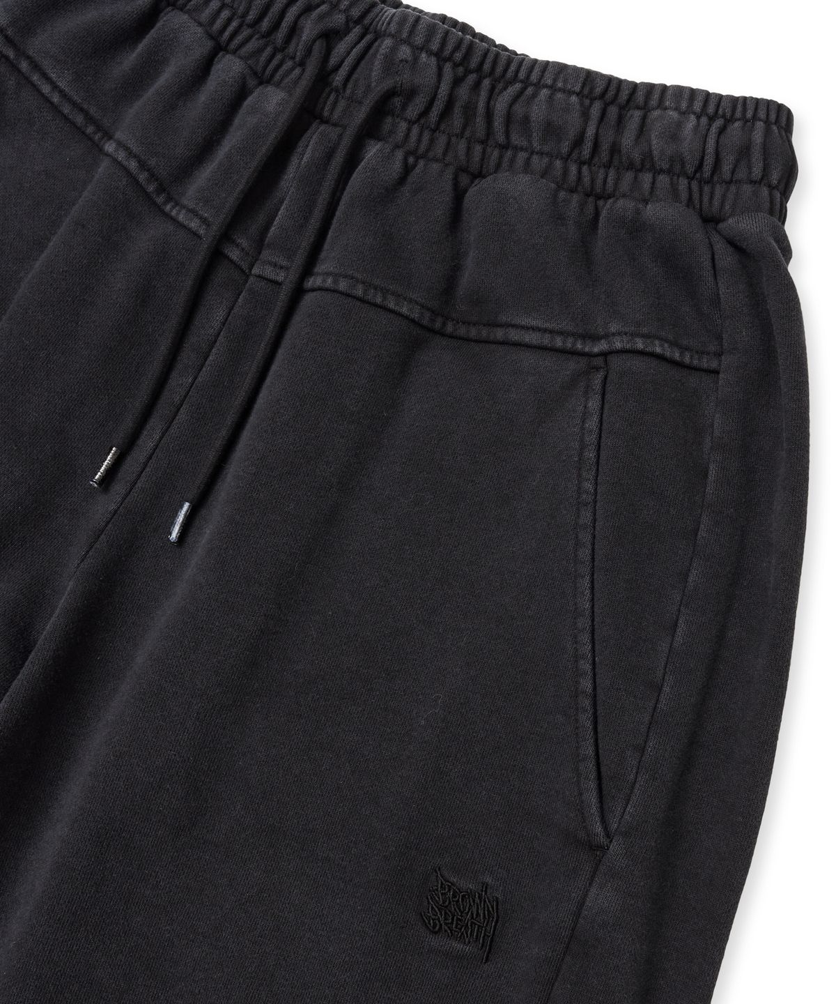 브라운브레스(BROWNBREATH) GRADATION WASHED SWEAT PANTS - BLACK
