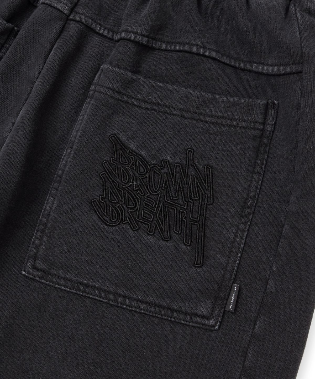 브라운브레스(BROWNBREATH) GRADATION WASHED SWEAT PANTS - BLACK