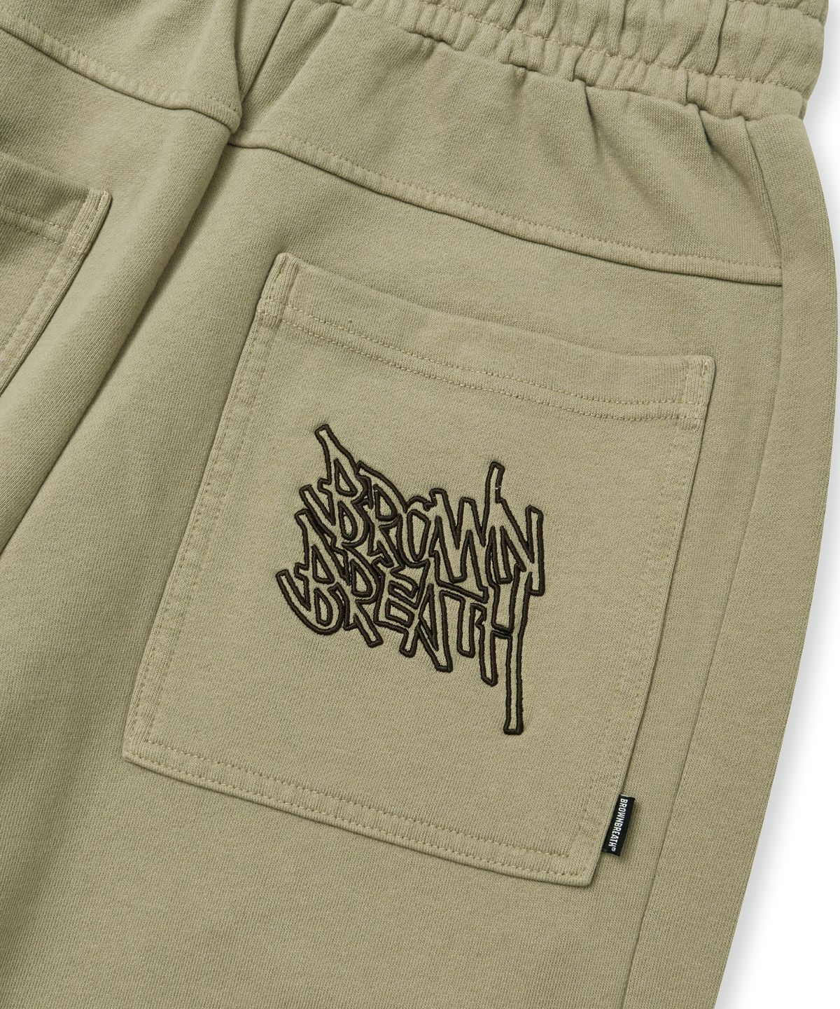 브라운브레스(BROWNBREATH) GRADATION WASHED SWEAT PANTS - BEIGE