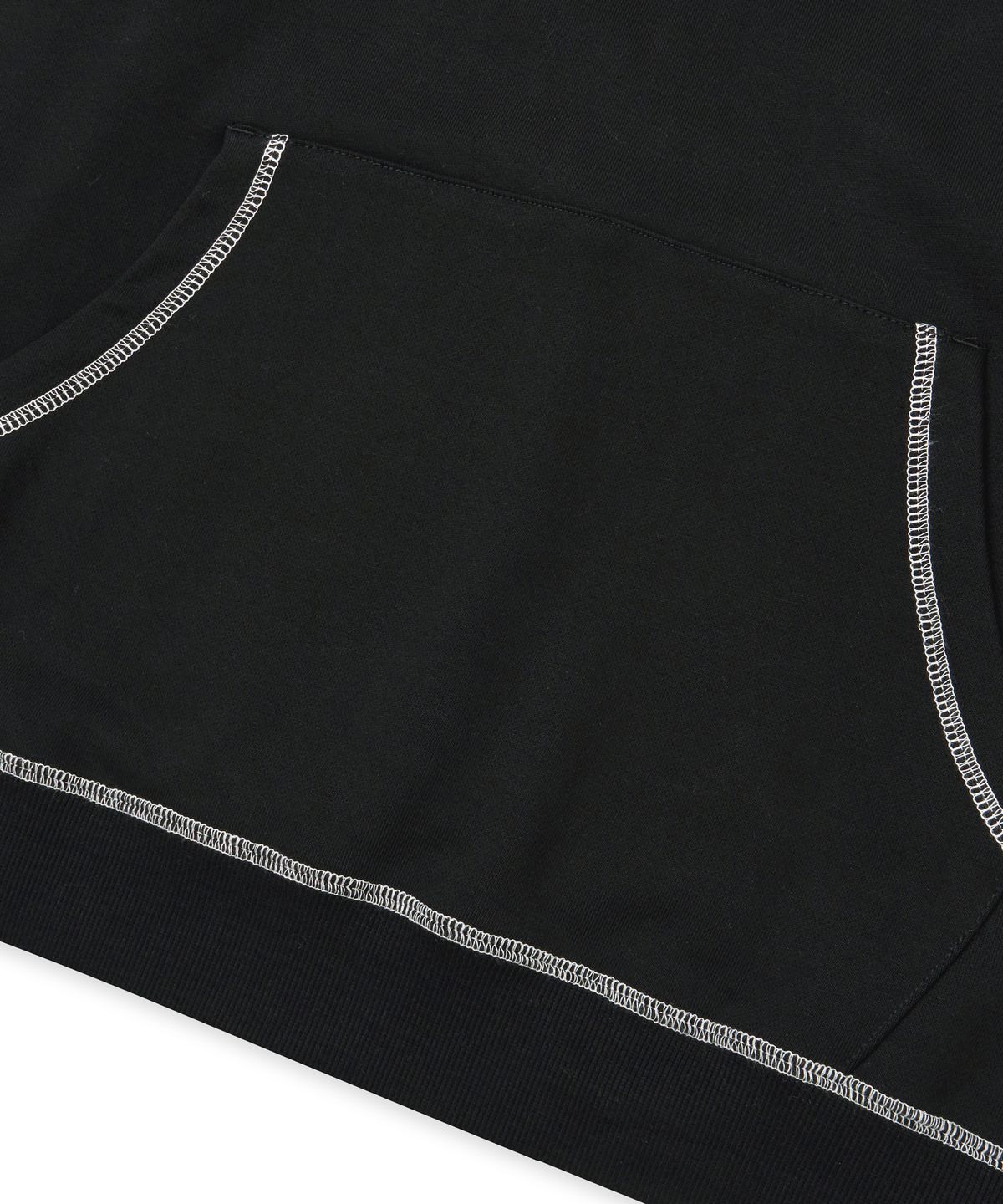 브라운브레스(BROWNBREATH) TAG APPLIQUE HOODIE - BLACK
