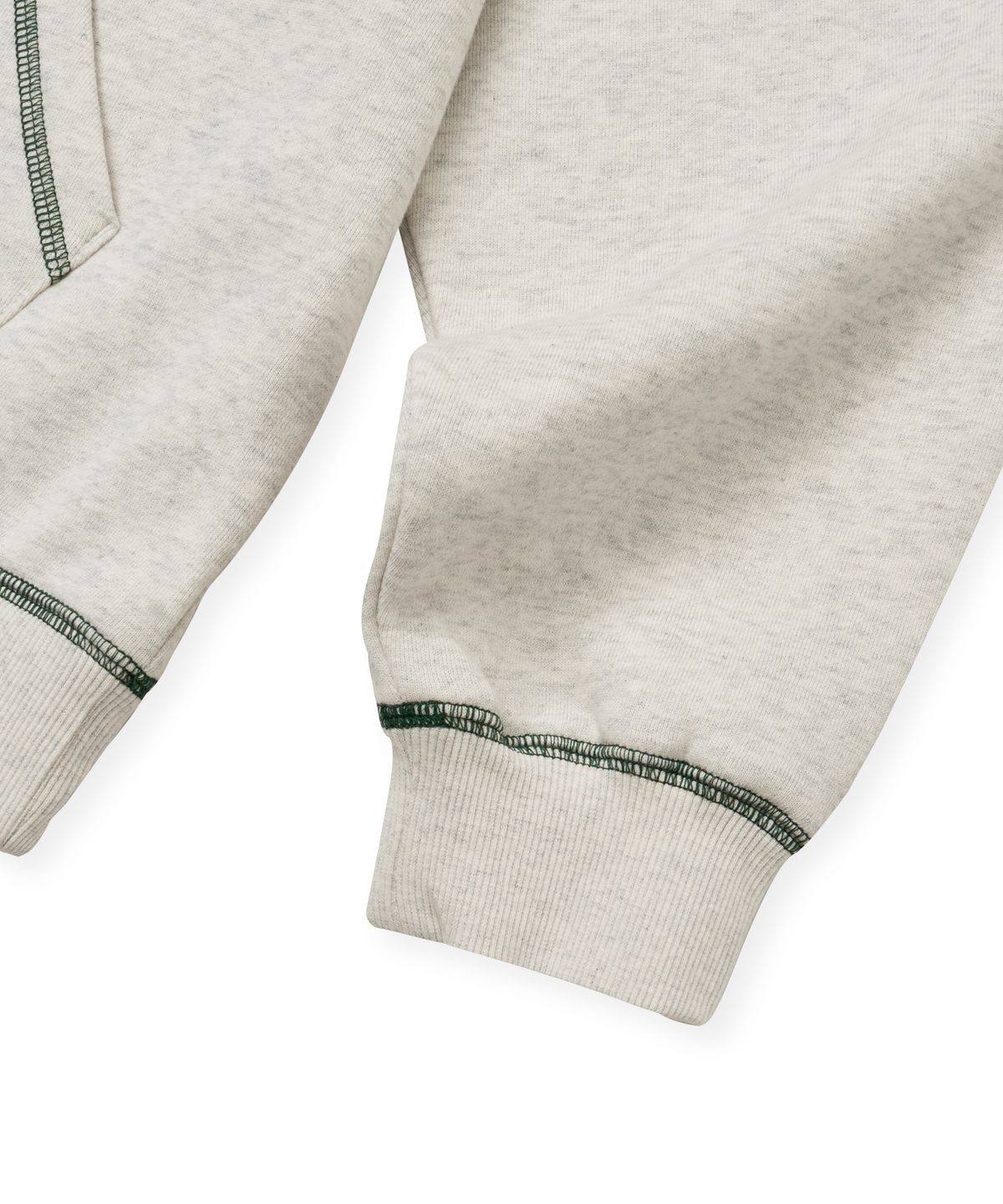 브라운브레스(BROWNBREATH) TAG APPLIQUE HOODIE - OATMEAL