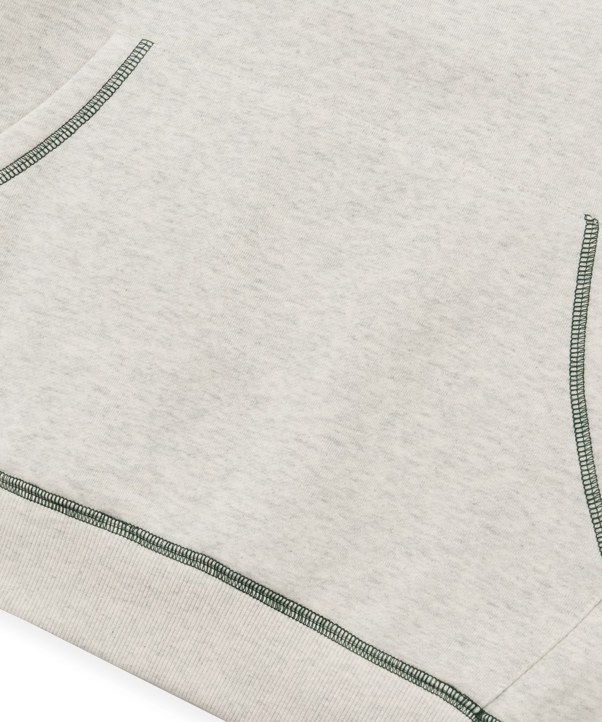 브라운브레스(BROWNBREATH) TAG APPLIQUE HOODIE - OATMEAL