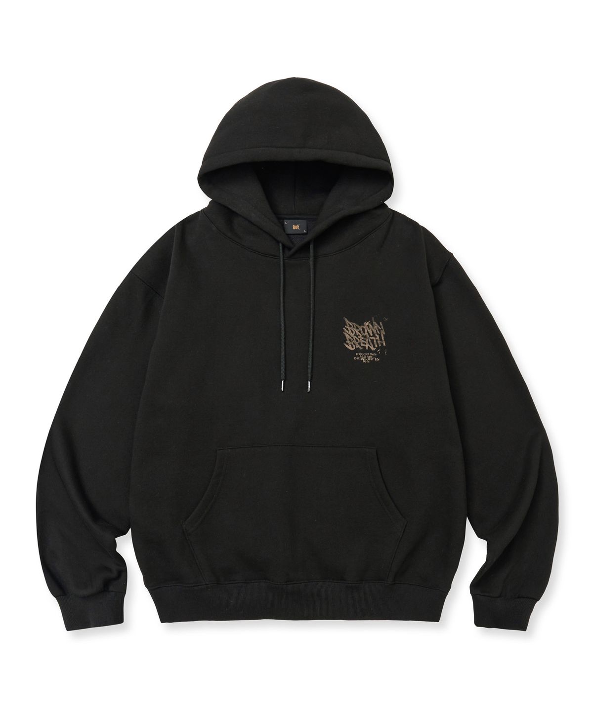 브라운브레스(BROWNBREATH) FREEZE TAG HOODIE - BLACK