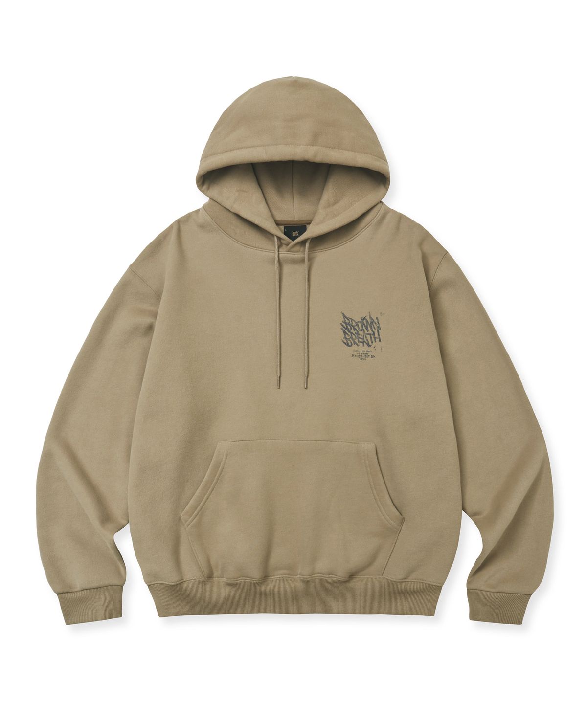 브라운브레스(BROWNBREATH) FREEZE TAG HOODIE - BEIGE