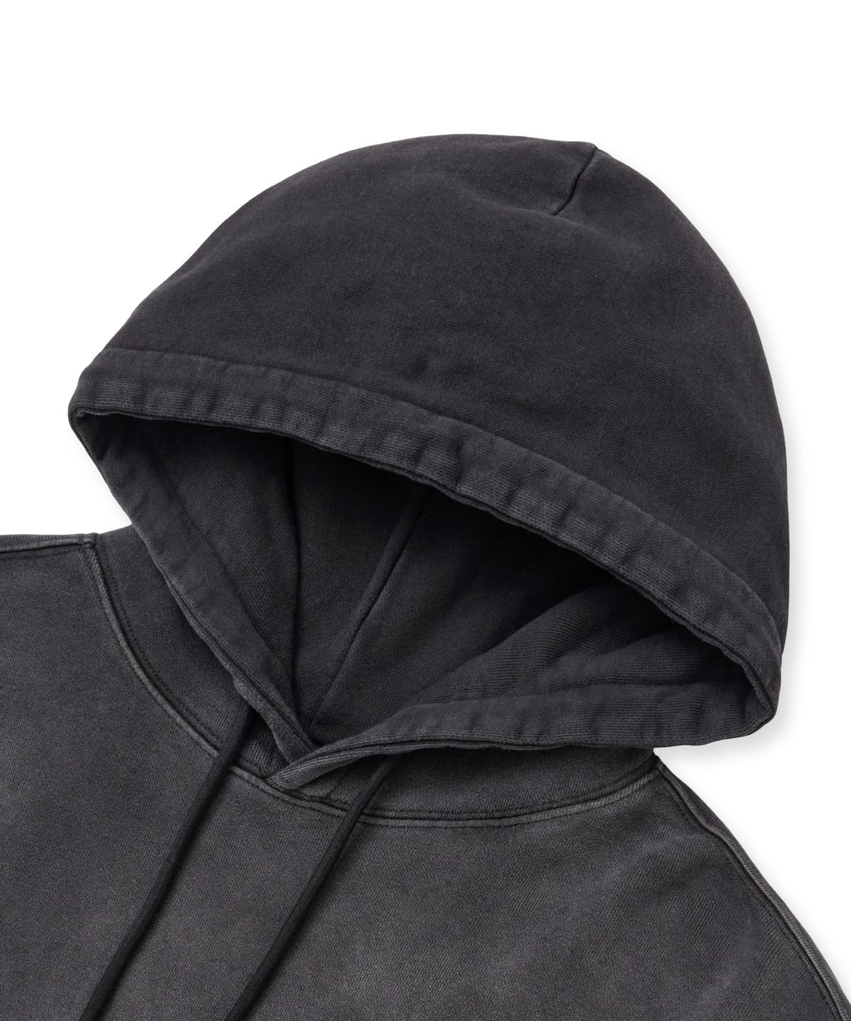 브라운브레스(BROWNBREATH) TAG GRADATION WASHED HOODIE - BLACK