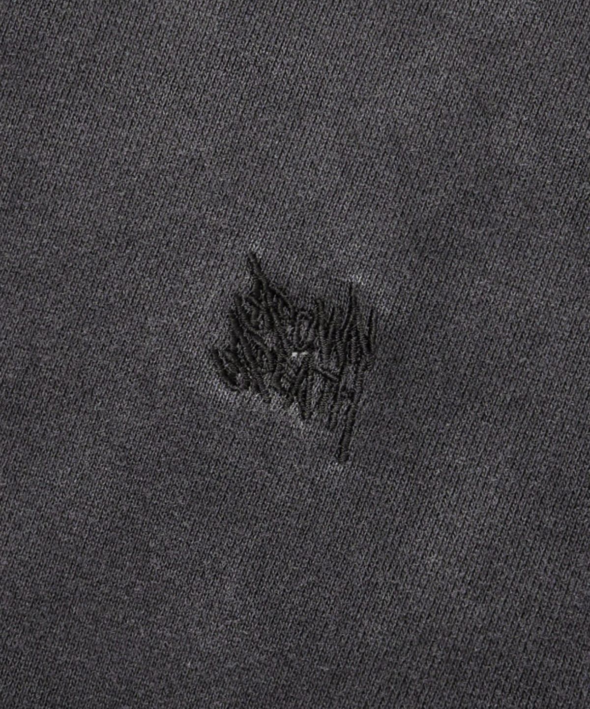 브라운브레스(BROWNBREATH) TAG GRADATION WASHED HOODIE - BLACK