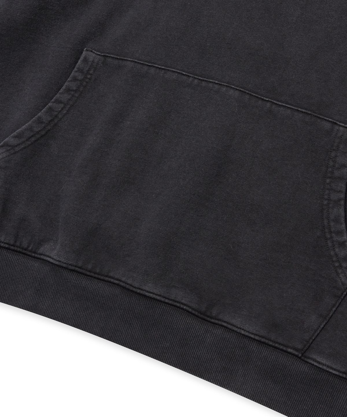 브라운브레스(BROWNBREATH) TAG GRADATION WASHED HOODIE - BLACK
