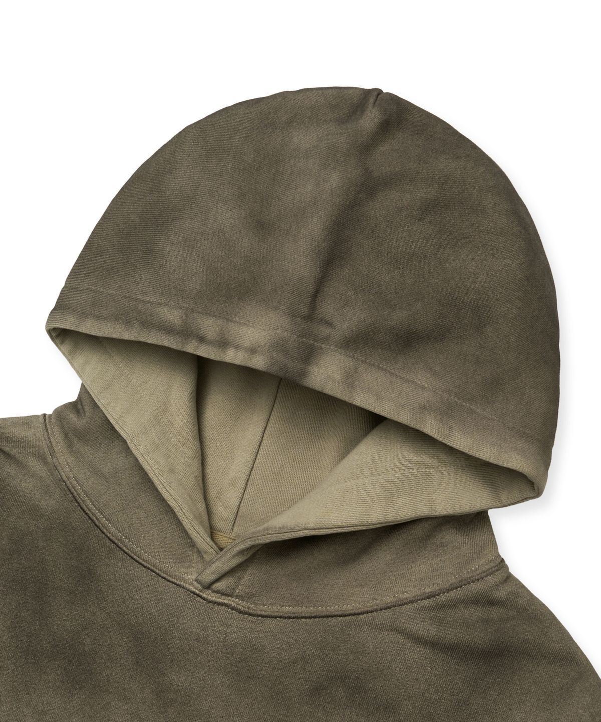 브라운브레스(BROWNBREATH) TAG GRADATION WASHED HOODIE - BEIGE