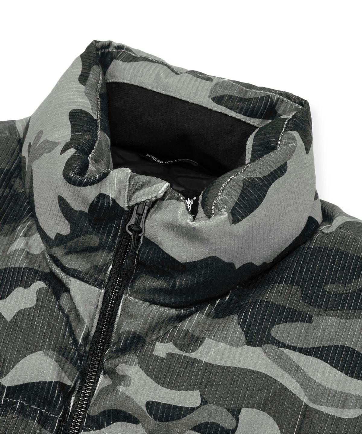 브라운브레스(BROWNBREATH) TAG CORDUROY CAMOUFLAGE VEST - DARK GREY