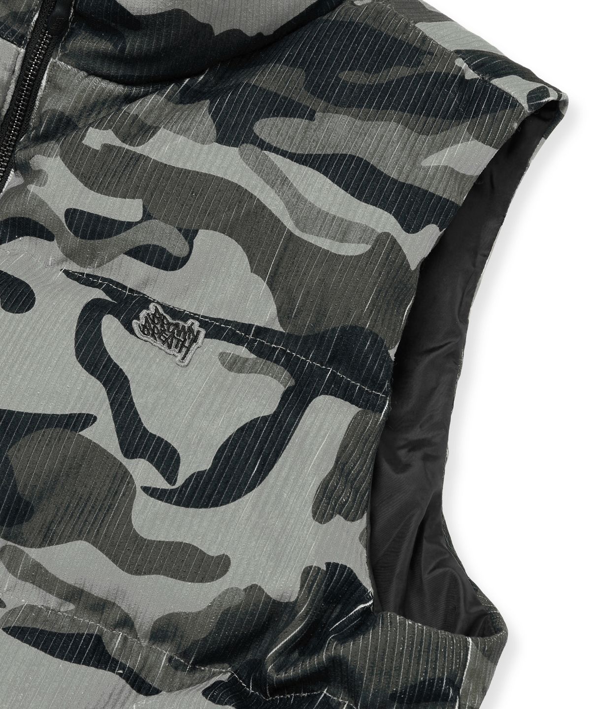브라운브레스(BROWNBREATH) TAG CORDUROY CAMOUFLAGE VEST - DARK GREY