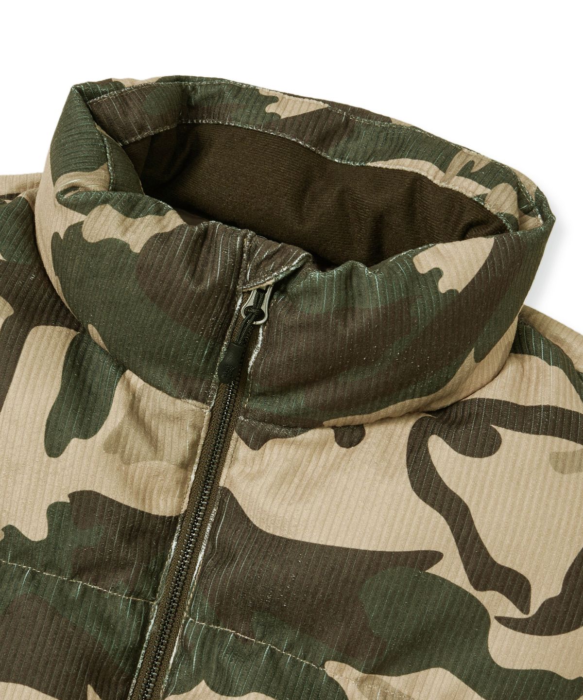 브라운브레스(BROWNBREATH) TAG CORDUROY CAMOUFLAGE VEST - KHAKI