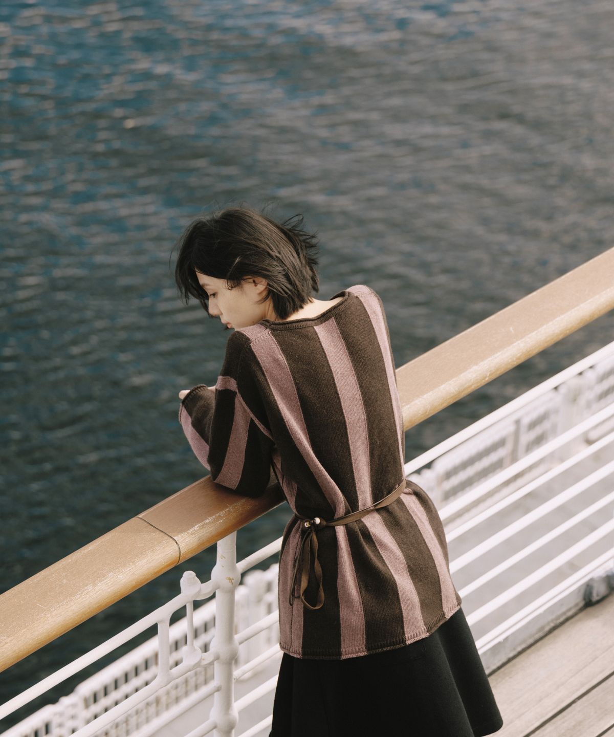 오헤시오(OHESHIO) VINTAGE STRIPE KNIT, PINK