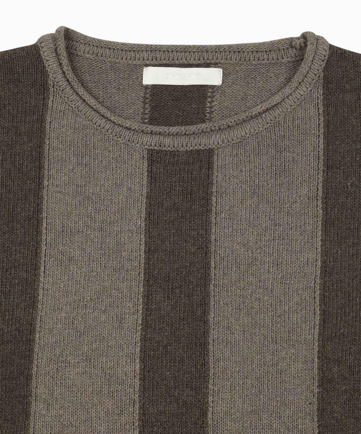 오헤시오(OHESHIO) VINTAGE STRIPE KNIT, BEIGE
