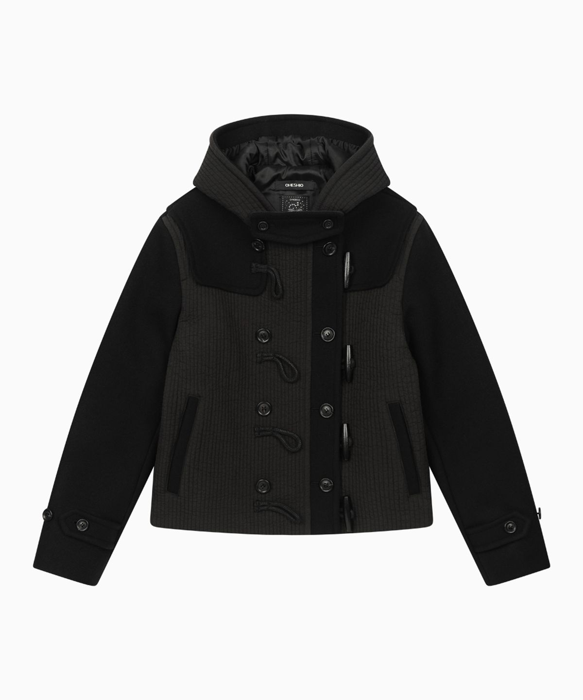 오헤시오(OHESHIO) PADDED DUFFLE WOOL COAT, BLACK
