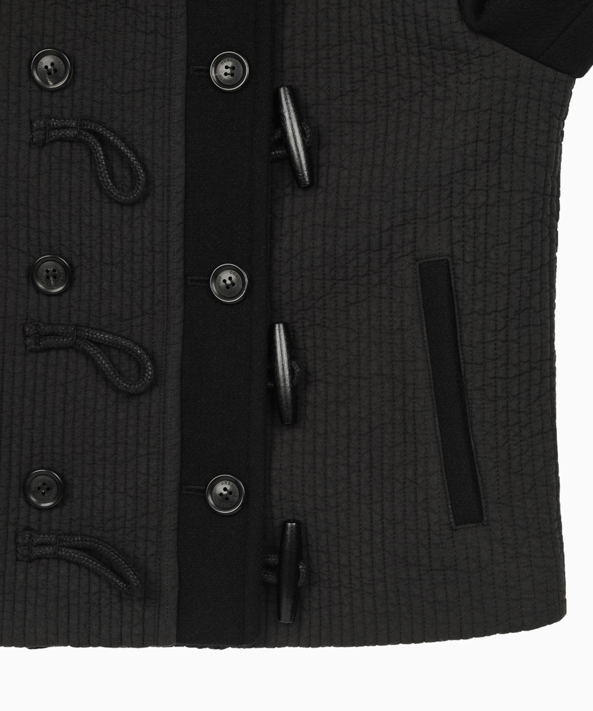 오헤시오(OHESHIO) PADDED DUFFLE WOOL COAT, BLACK