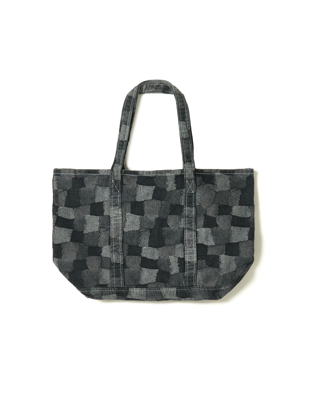 로어즈(LORES) Mosaic Denim Tote Bag - Black