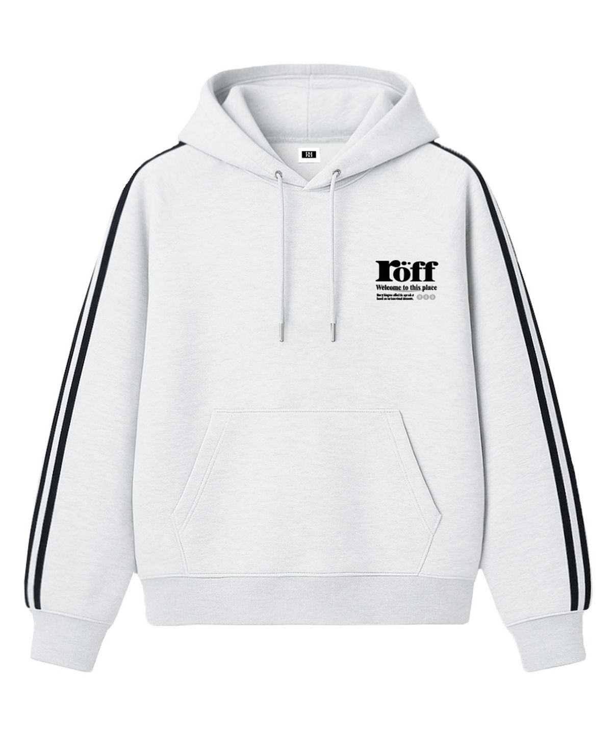 랜덤오프(RANDOMOFF) RÖFF TYPE PLAY SPACE MINI TRACK OVER FIT HOODIE (3color)