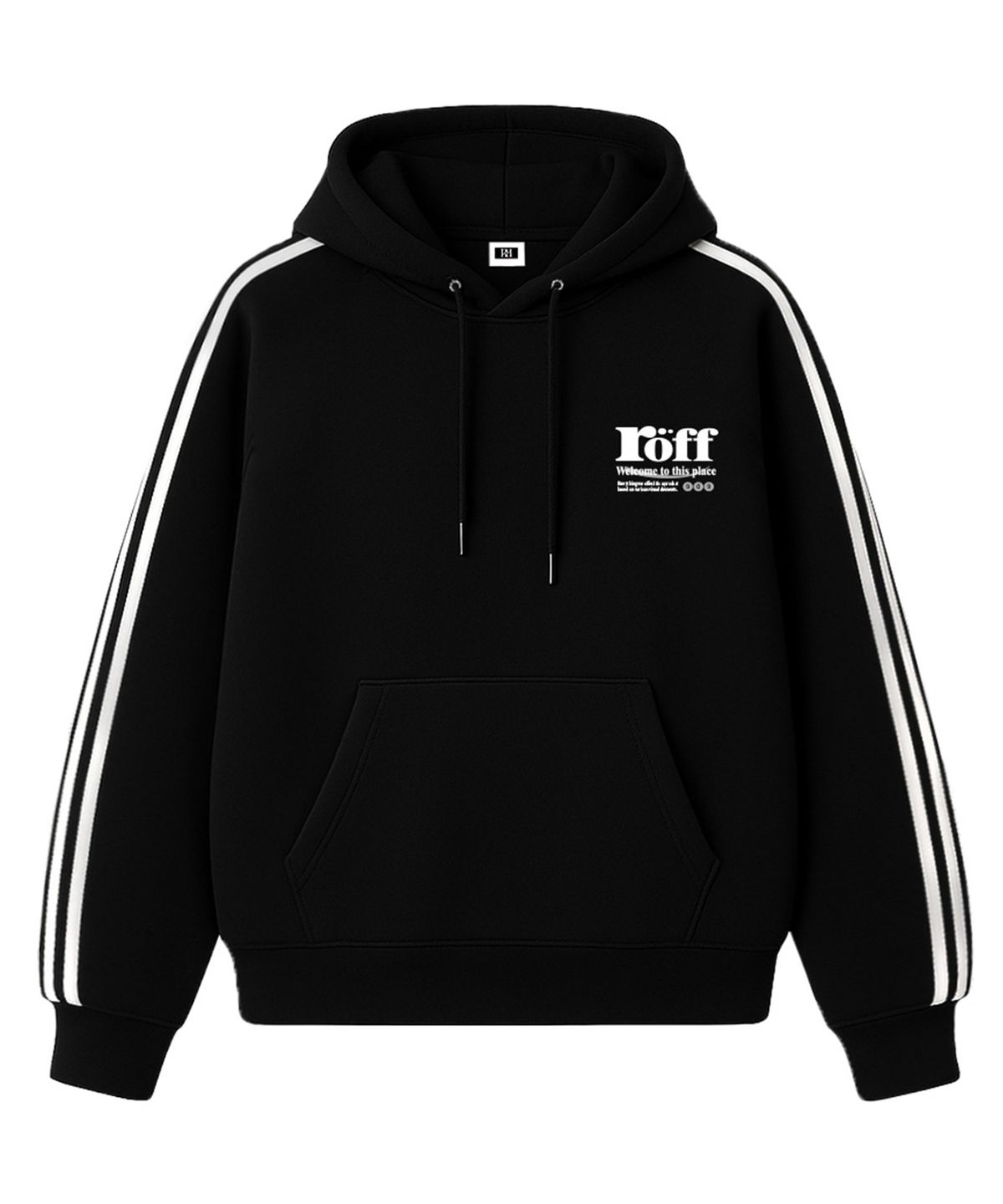 랜덤오프(RANDOMOFF) RÖFF TYPE PLAY SPACE MINI TRACK OVER FIT HOODIE (3color)