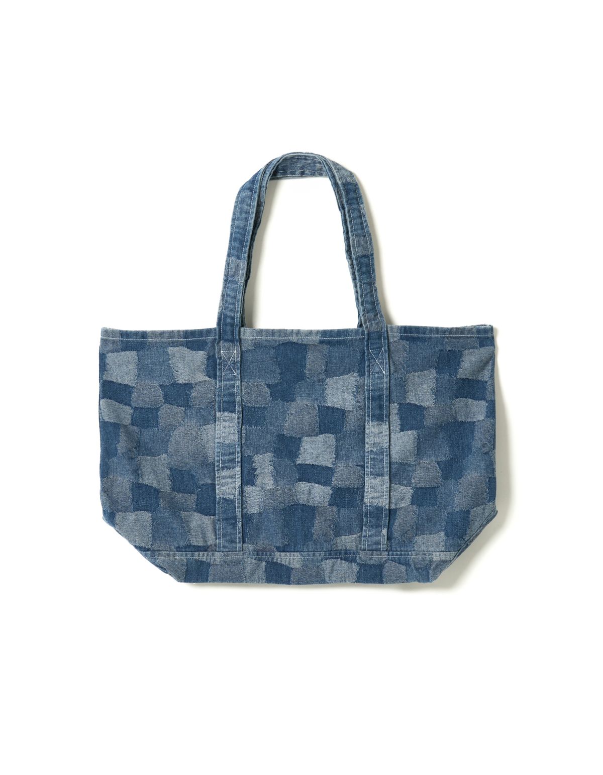 로어즈(LORES) Mosaic Denim Tote Bag - Blue