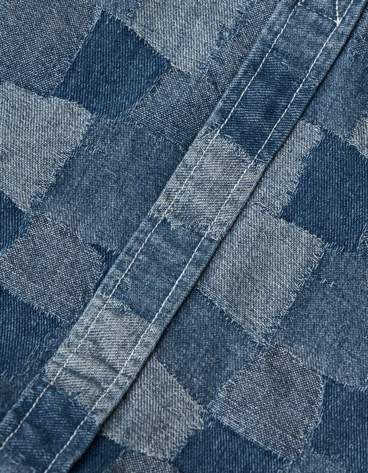 로어즈(LORES) Mosaic Denim Tote Bag - Blue