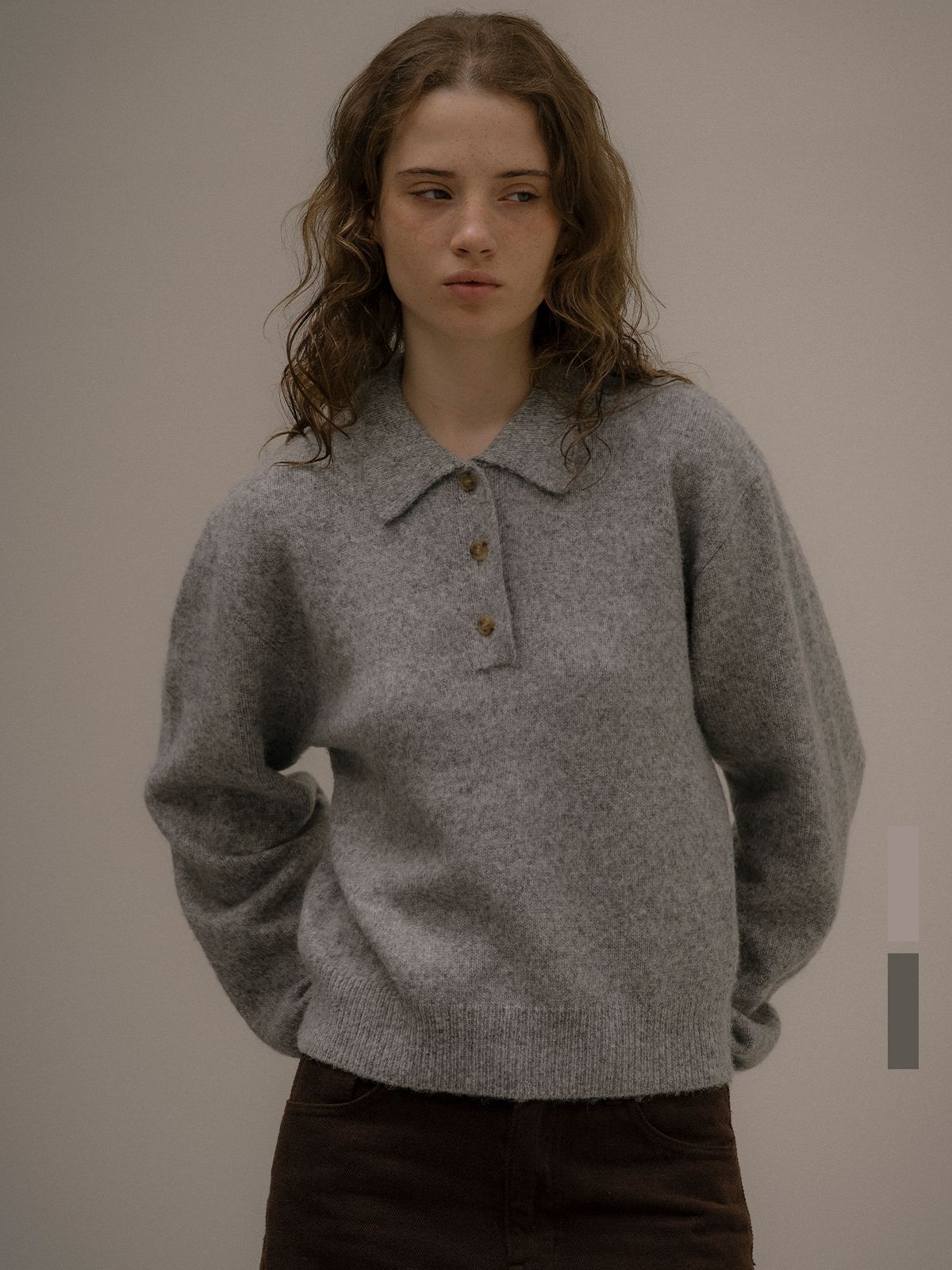 노운베러(KNOWNBETTER) Soft collar knit [KNFW05SW03]_[2color]