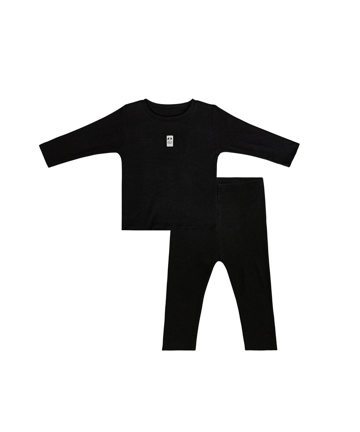 유비맘클로젯(UBMOM CLOSET) 베베 골지 슬림 상하세트 블랙 B2AT0303-BK