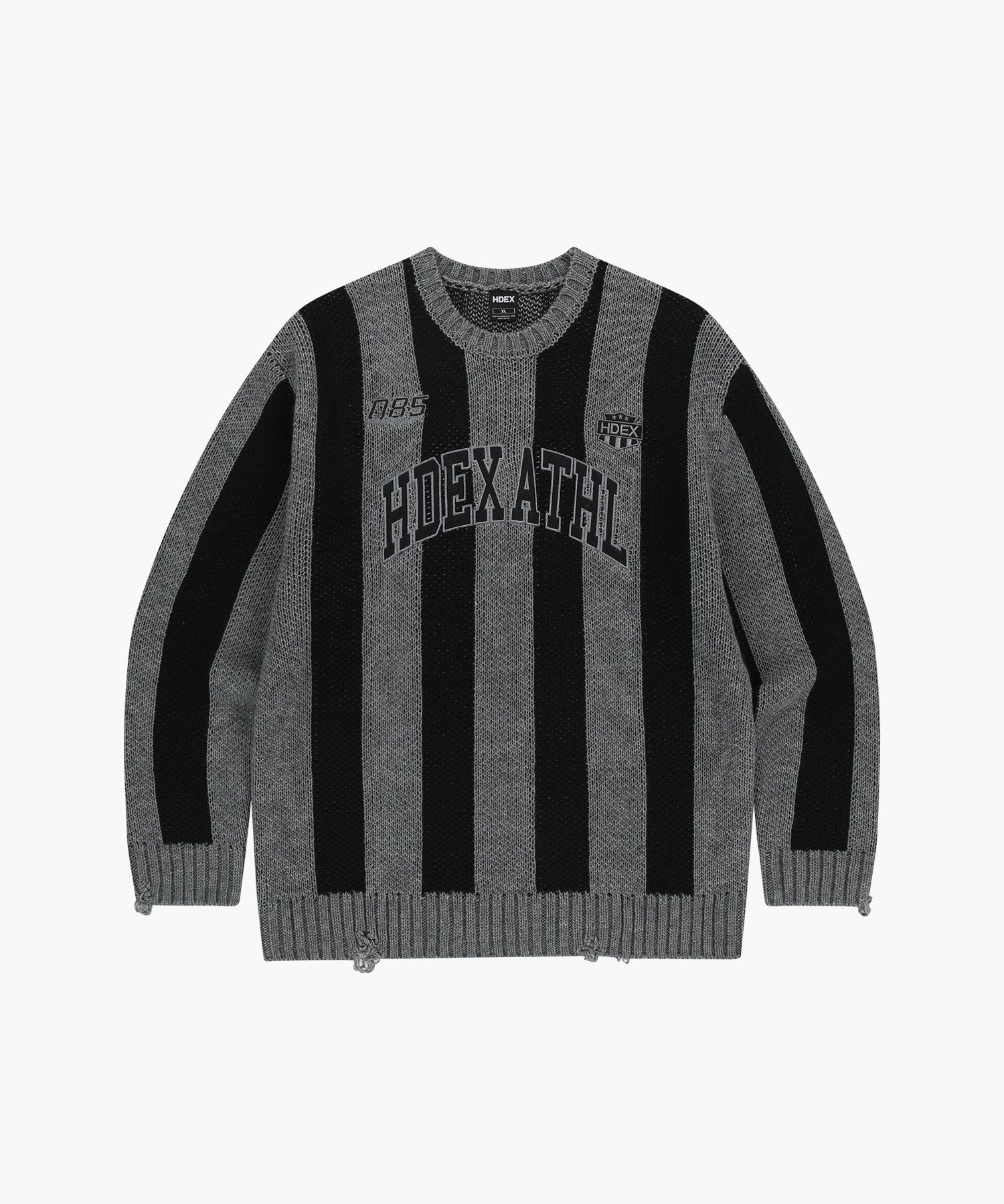 MUSINSA公式 | HDEX アスレチックストライプニット (ブラック)