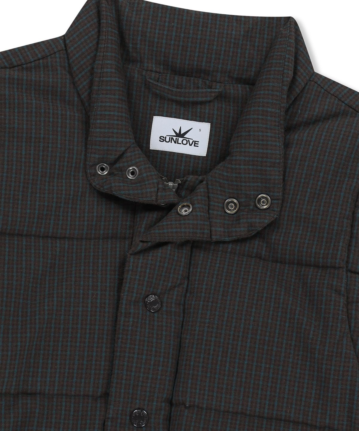 썬러브투어(SUNLOVETOUR) Flannel 2Way Down Jacket Brown