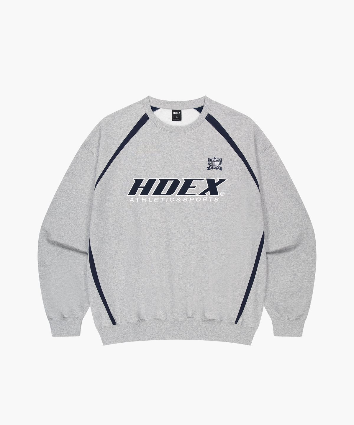 에이치덱스(HDEX) 오리진 컬러 블럭 스웨트 셔츠 (Melange Gray)