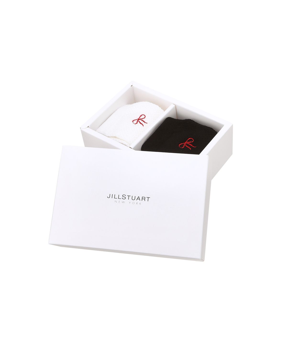 질스튜어트액세서리(JILLSTUART ACC) [선물박스포장] 여성 리본포인트 메쉬 중목양말 2종세트