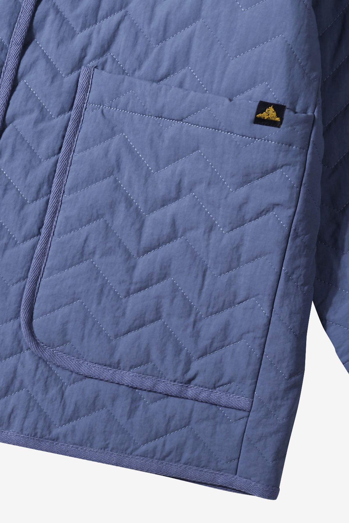 르몽생미셸(LE MONT ST MICHEL) Quilted jacket with corduroy collar_Blue