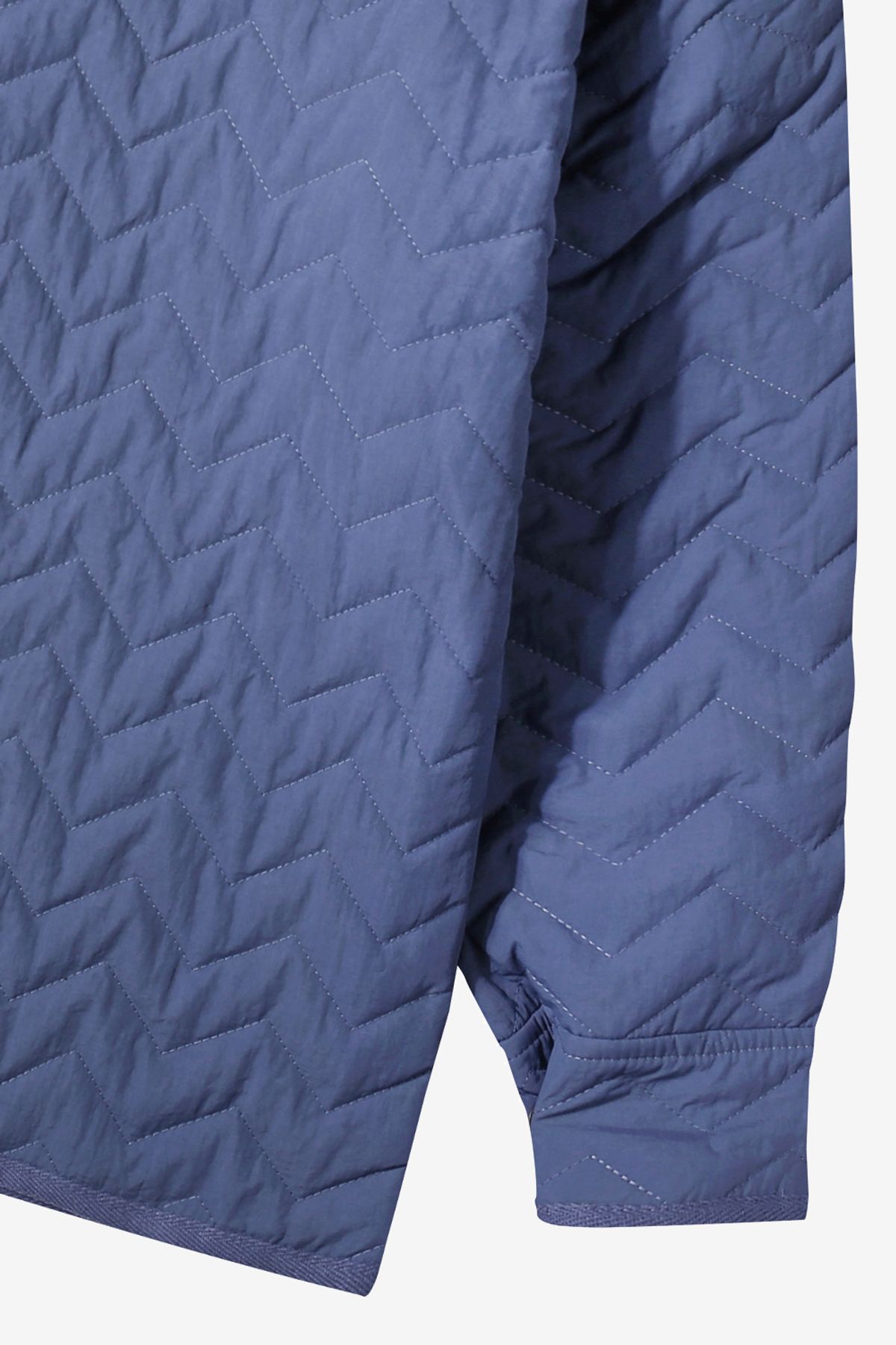 르몽생미셸(LE MONT ST MICHEL) Quilted jacket with corduroy collar_Blue