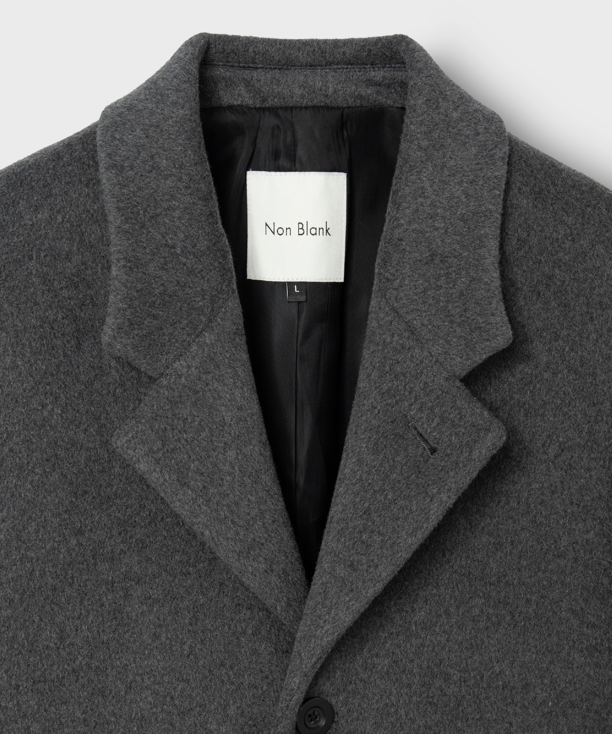 넌블랭크(NONBLANK) 울 캐시미어 블렌드 자코트_MEDIUM GREY