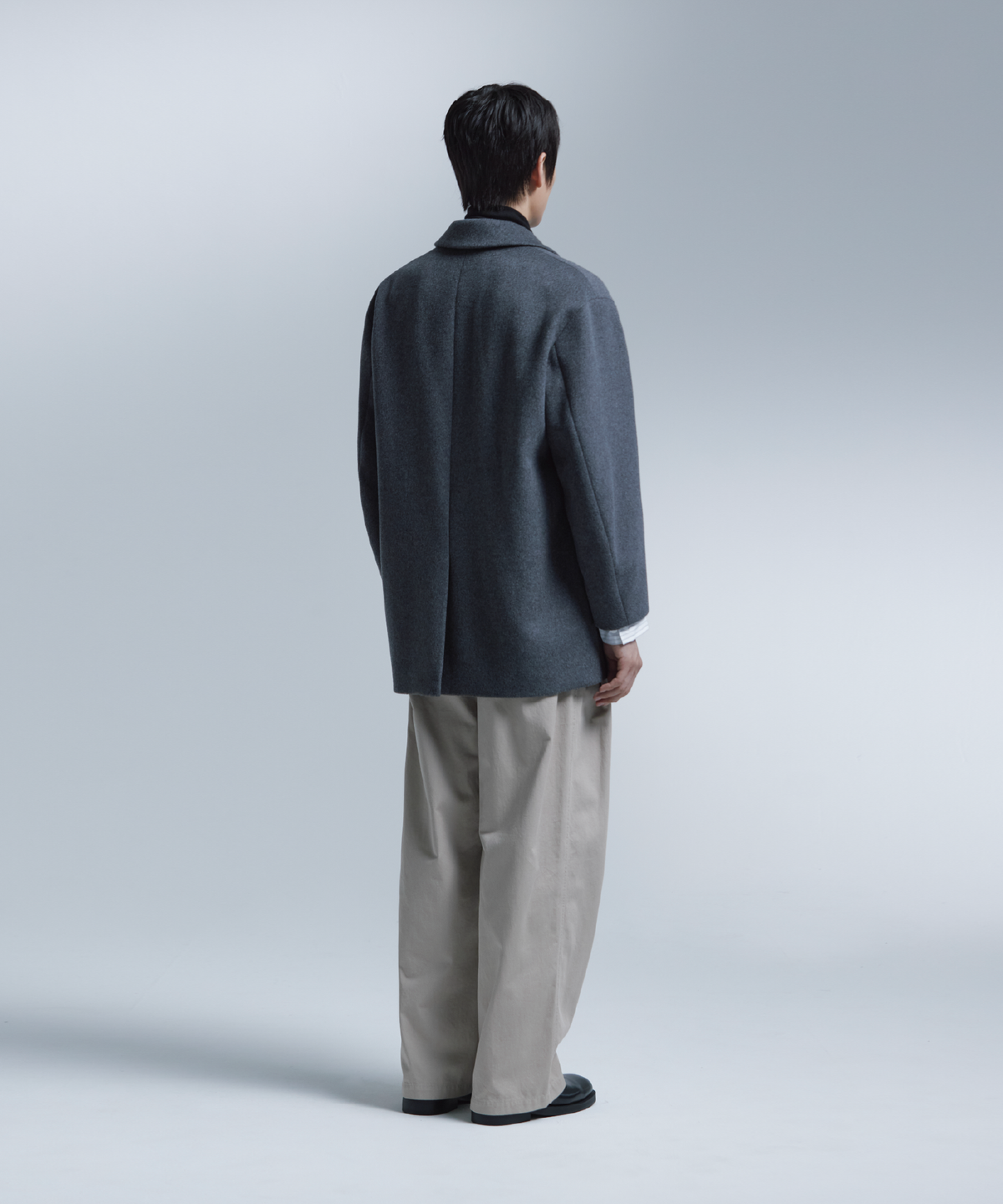 넌블랭크(NONBLANK) 울 캐시미어 블렌드 자코트_MEDIUM GREY