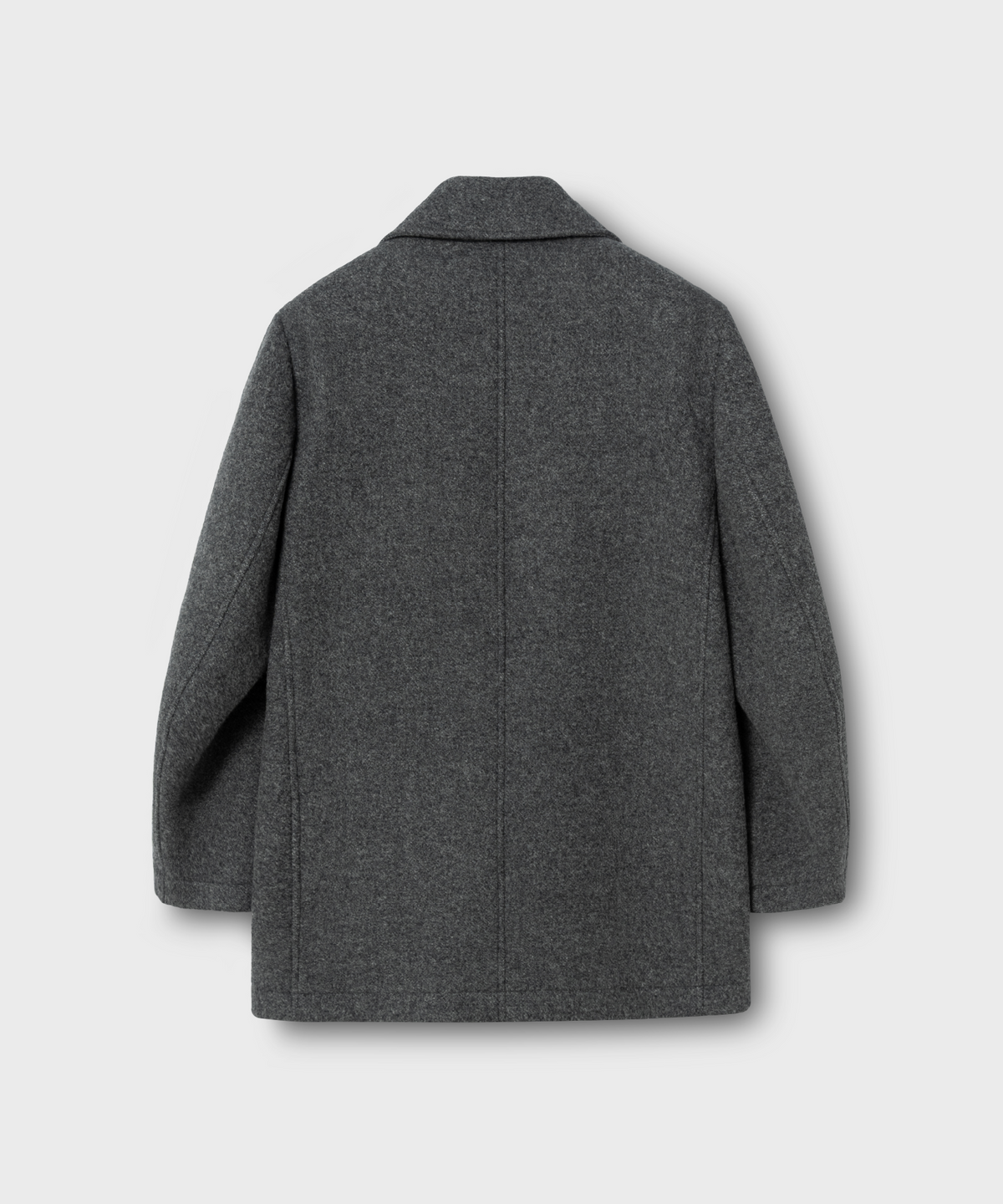 넌블랭크(NONBLANK) 피 코트_MELANGE GREY