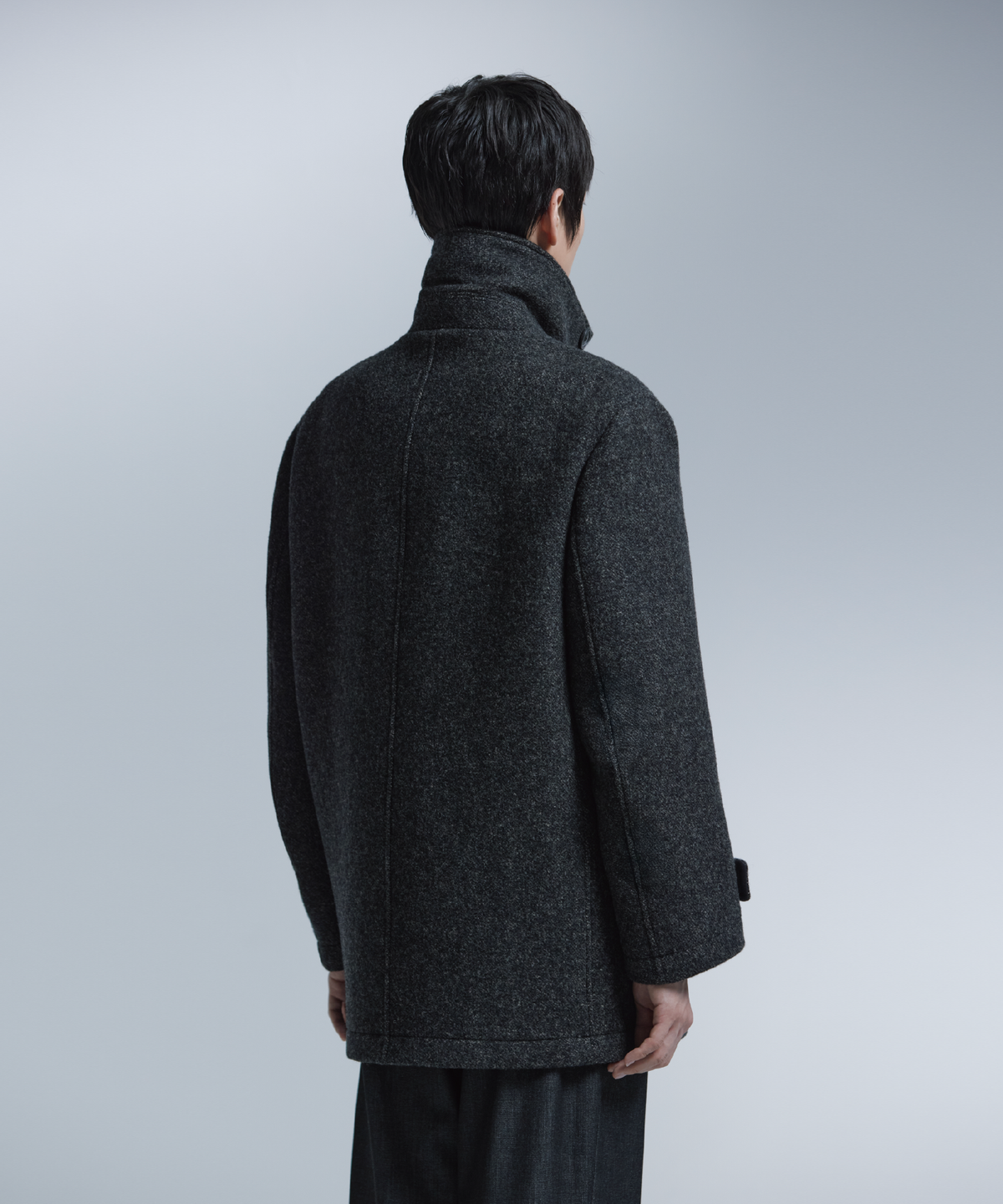 넌블랭크(NONBLANK) 피 코트_SAND BLACK