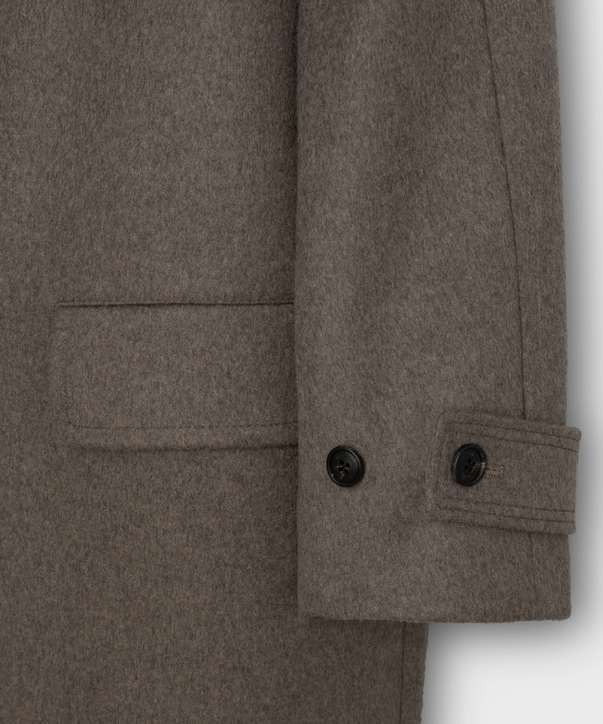 넌블랭크(NONBLANK) [넌블랭크 x 삭형] 발마칸 코트_MELANGE TAUPE