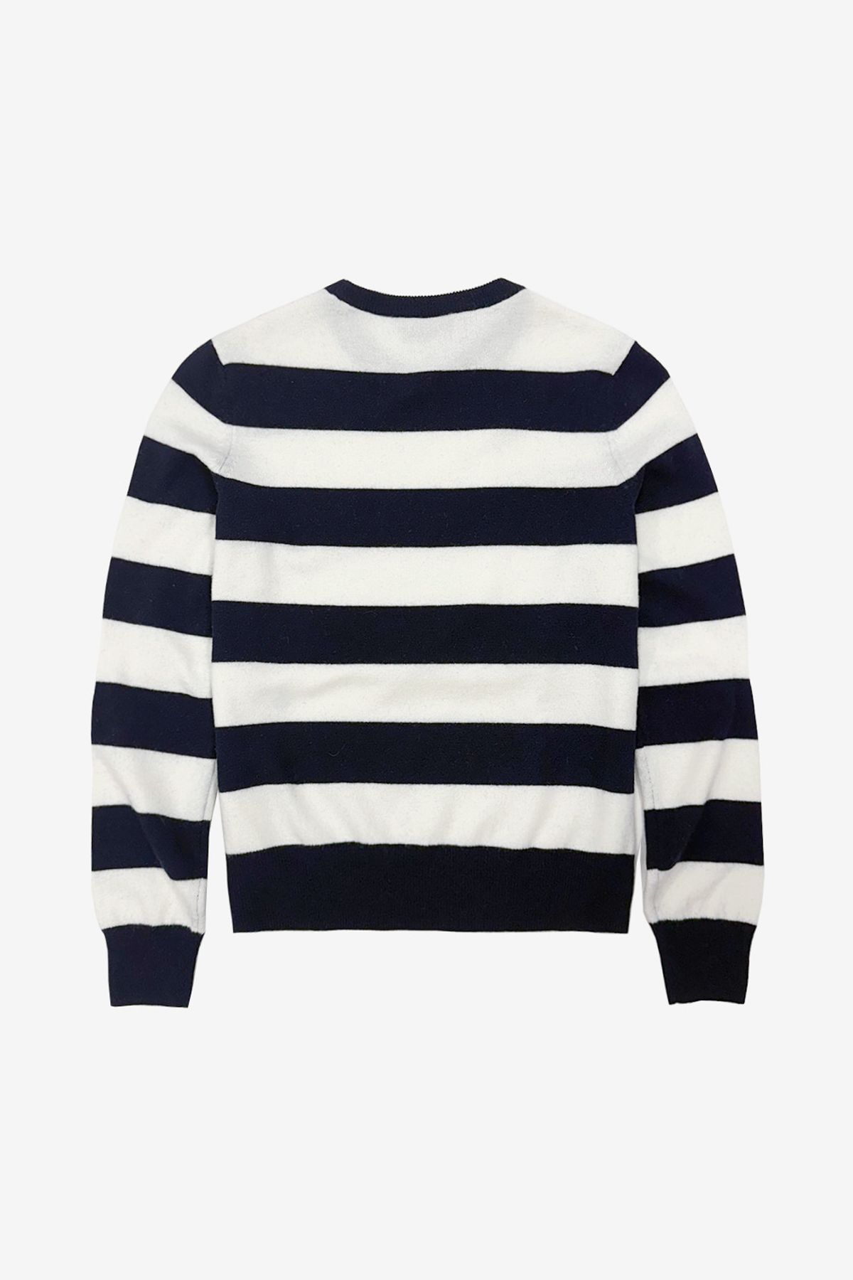 르몽생미셸(LE MONT ST MICHEL) round stripe anchor point knit_navy