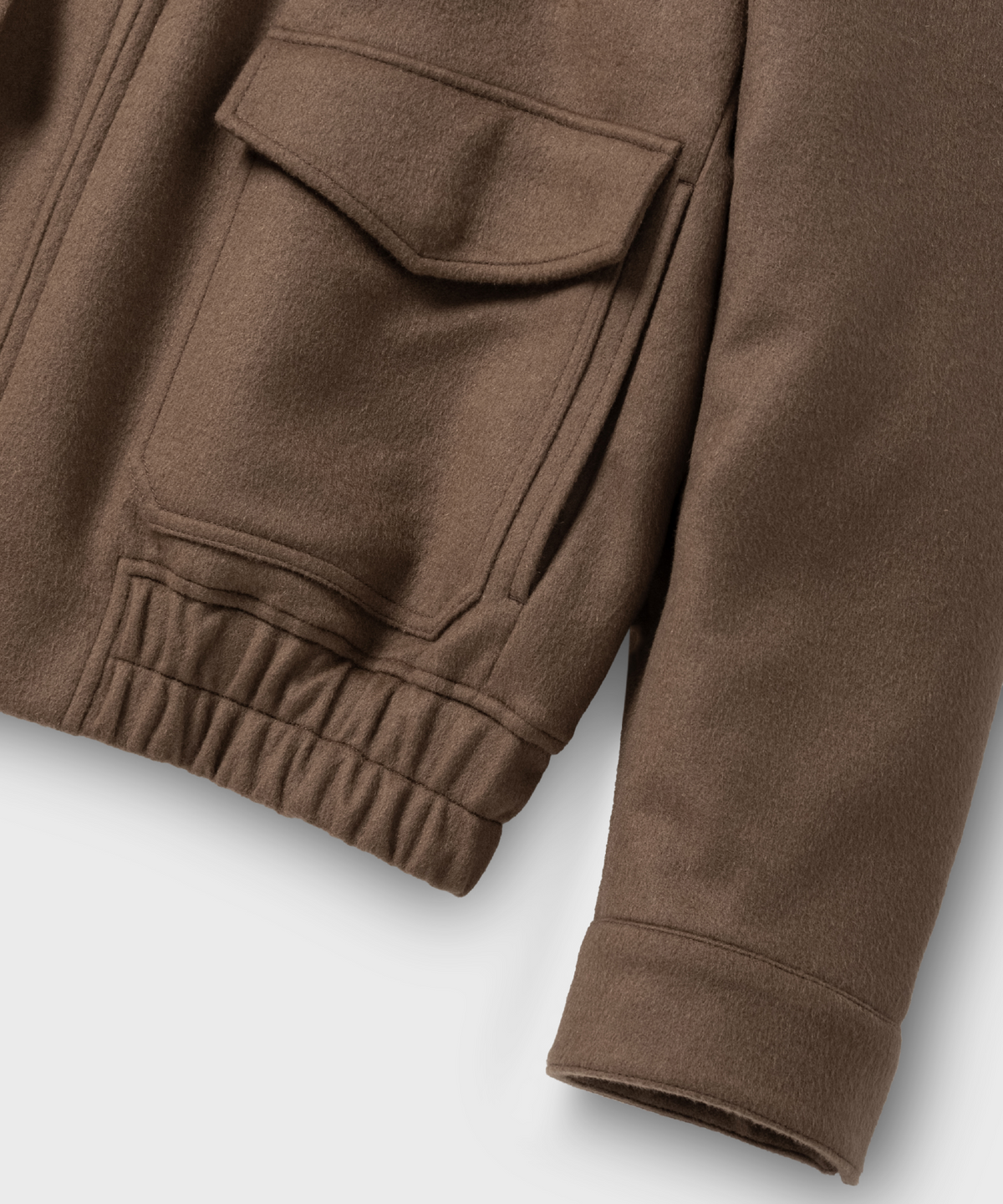 넌블랭크(NONBLANK) [넌블랭크x삭형] 캐시미어 블렌드 블루종_CAMEL BROWN
